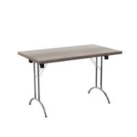 One Union Rectangular Folding Table (FSC) 1200 X 700 Grey Oak/Silver