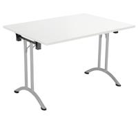 One Union Rectangular Folding Table 1200 X 700 White/Silver