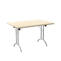 One Union Rectangular Folding Table (FSC) 1200 X 800 Maple/Chrome
