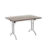 One Union Rectangular Folding Table (FSC) 1200 X 800 Grey Oak/Silver