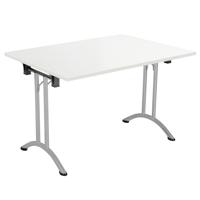 One Union Rectangular Folding Table (FSC) 1200 X 800 White/Silver