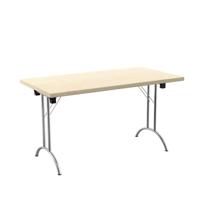 One Union Rectangular Folding Table (FSC) 1400 X 700 Maple/Chrome