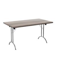 One Union Rectangular Folding Table (FSC) 1400 X 800 Grey Oak/Silver