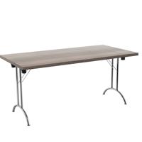 One Union Rectangular Folding Table  1600 X 800 Grey Oak/Silver