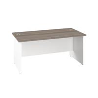 Panel Rectangular Desk: 800mm Deep 1200X800 Grey Oak/White
