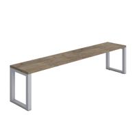 Picnic Bench (FSC) 1800 Grey Nebraska Oak/Silver
