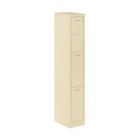 Primary 3 Door Single Locker Column Cream