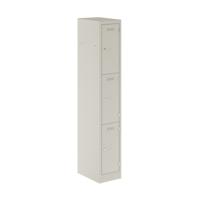 Primary 3 Door Single Locker Column Light Grey