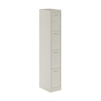 Primary 4 Door Single Locker Column Light Grey