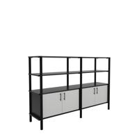Pose Wooden Storage 1800W X 460D X 1200H Black/Black