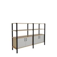 Pose Wooden Storage 1800W X 460D X 1200H Maple/Black