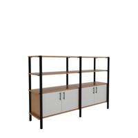 Pose Wooden Storage 1800W X 460D X 1200H Nova Oak/Black