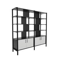 Pose Wooden Storage 1800W X 460D X 1800H Black/Black
