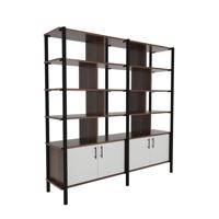 Pose Wooden Storage 1800W X 460D X 1800H Dark Walnut/Black
