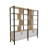 Pose Wooden Storage 1800W X 460D X 1800H Maple/Black
