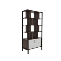 Pose Wooden Storage 900W X 460D X 1800H Dark Walnut/Black