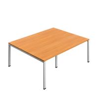 Synergy Meeting Table (FSC) : Goal Post Leg : 2000 1600 Beech/Silver
