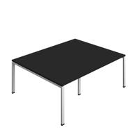 Synergy Meeting Table (FSC) : Goal Post Leg : 2000 1600 Black/Silver