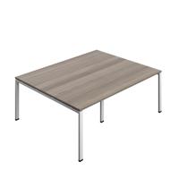 Synergy Meeting Table (FSC) : Goal Post Leg : 2000 1600 Grey Oak/Silver