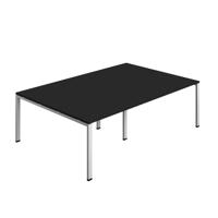 Synergy Meeting Table (FSC) : Goal Post Leg : 2400 1600 Black/Silver