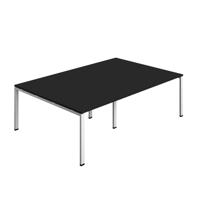 Synergy Meeting Table (FSC) : Goal Post Leg : 2400 1600 Black/White