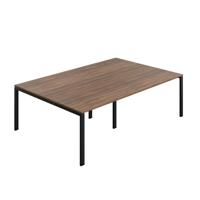 Synergy Meeting Table (FSC) : Goal Post Leg : 2400 1600 Dark Walnut/Black