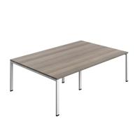 Synergy Meeting Table (FSC) : Goal Post Leg : 2400 1600 Grey Oak/White