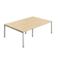 Synergy Meeting Table (FSC) : Goal Post Leg : 2400 1600 Nova Oak/Silver