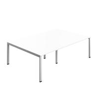 Synergy Meeting Table (FSC) : Goal Post Leg : 2400 1600 White/Silver