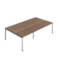 Synergy Meeting Table (FSC) : Goal Post Leg : 2800 1600 Dark Walnut/Silver