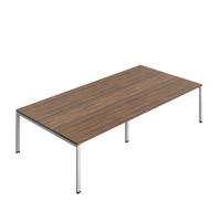 Synergy Meeting Table (FSC) : Goal Post Leg : 3200 1600 Dark Walnut/Silver
