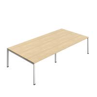 Synergy Meeting Table (FSC) : Goal Post Leg : 3200 1600 Nova Oak/White
