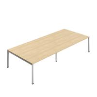 Synergy Meeting Table (FSC) : Goal Post Leg : 3600 1600 Nova Oak/Silver