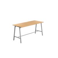 Titan High Maker Rectangular Table  1200 X 1000 Silver/Ellmau Beech