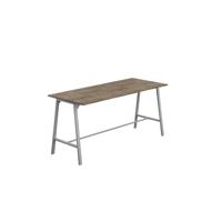 Titan High Maker Rectangular Table  1200 X 1000 Silver/Grey Nebraska Oak