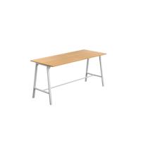 Titan High Maker Rectangular Table  1200 X 1000 White/Ellmau Beech