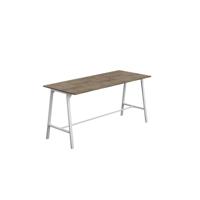 Titan High Maker Rectangular Table  1200 X 1000 White/Grey Nebraska Oak