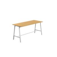 Titan High Maker Rectangular Table  1200 X 1000 White/Sorano Oak