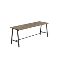 Titan High Maker Rectangular Table  1500 X 1000 Black/Grey Nebraska Oak