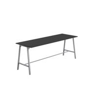 Titan High Maker Rectangular Table  1500 X 1000 Silver/Black