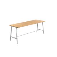 Titan High Maker Rectangular Table  1500 X 1000 White/Ellmau Beech