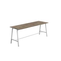 Titan High Maker Rectangular Table  1500 X 1000 White/Grey Nebraska Oak