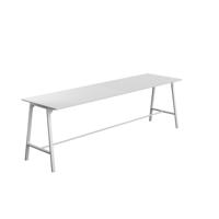 Titan High Maker Rectangular Table  1800 X 1000 White/White