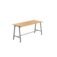 Titan Mobile High Maker Rectangular Table  1200 X 1000 Anthracite/Ellmau Beech