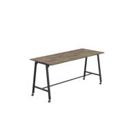 Titan Mobile High Maker Rectangular Table  1200 X 1000 Black/Grey Nebraska Oak