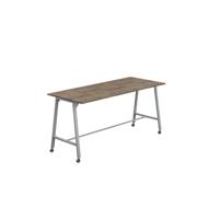 Titan Mobile High Maker Rectangular Table  1200 X 1000 Silver/Grey Nebraska Oak