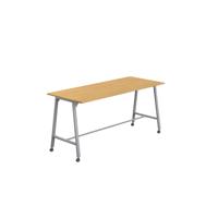 Titan Mobile High Maker Rectangular Table  1200 X 1000 Silver/Sorano Oak