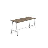 Titan Mobile High Maker Rectangular Table  1200 X 1000 White/Grey Nebraska Oak