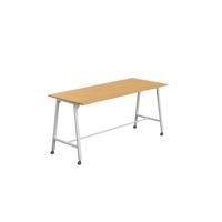 Titan Mobile High Maker Rectangular Table  1200 X 1000 White/Sorano Oak