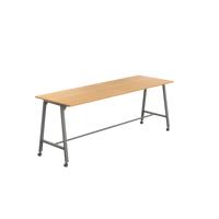 Titan Mobile High Maker Rectangular Table  1500 X 1000 Anthracite/Ellmau Beech